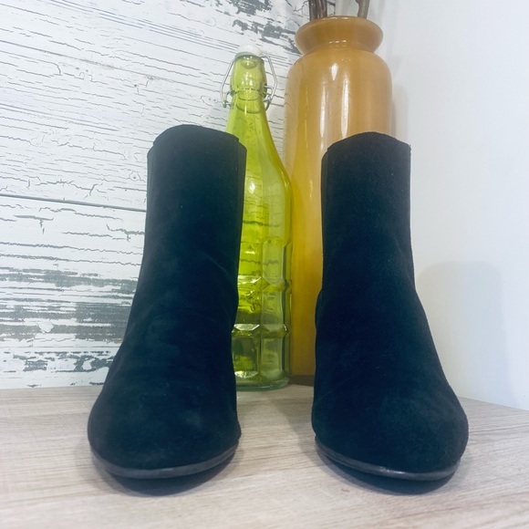 Stuart Weitzman Black Suede Nusocks Ankle Boots - Picture 6 of 15